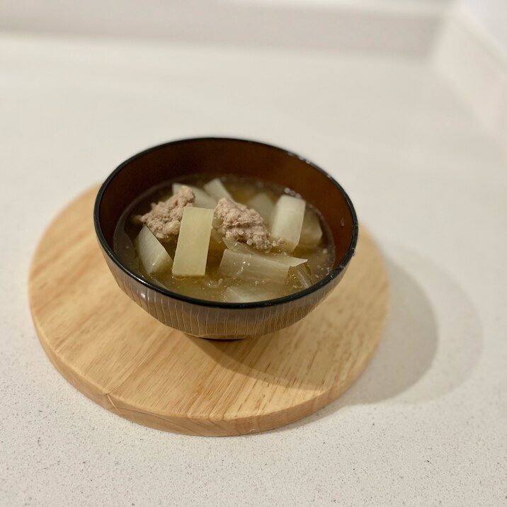 ひき肉で作る\時短豚汁/